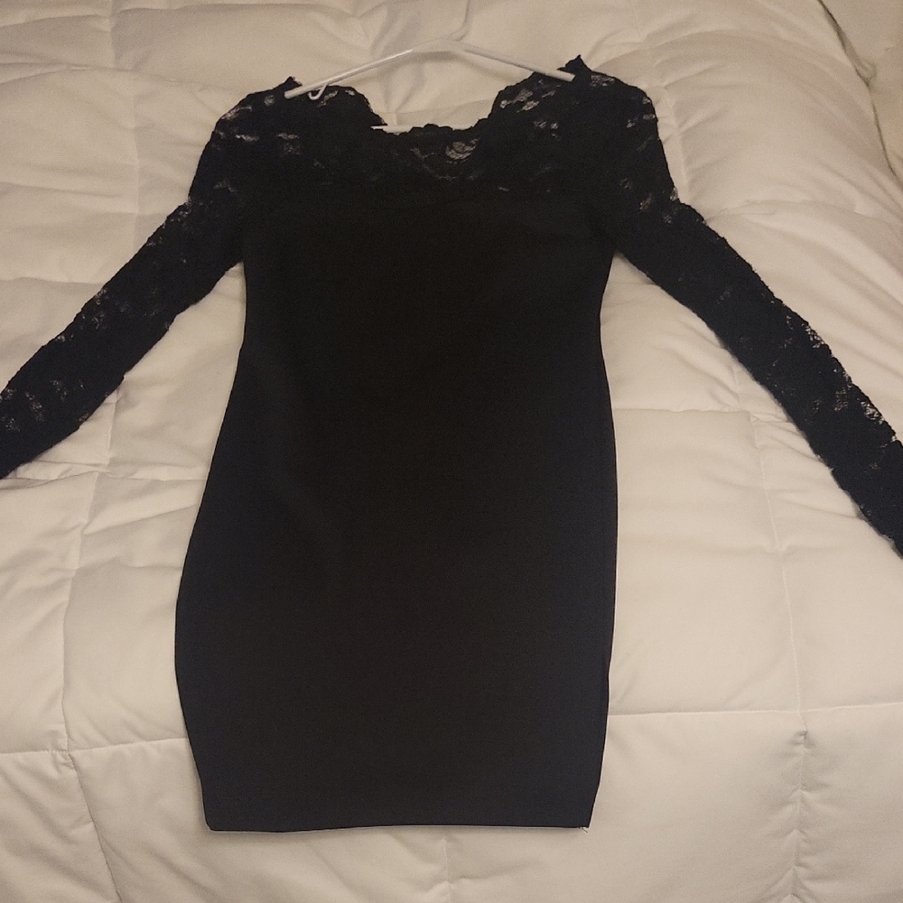 Elegant Black Lace Dress